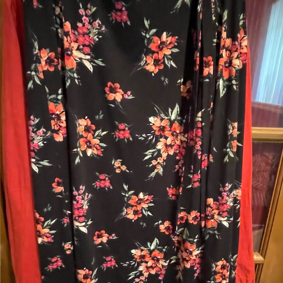 next Dresses & Skirts - #41 Floral Black and Red Maxi Skirt NWT